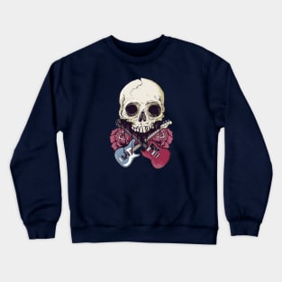 The Skull Of Rock And Roll Music Crewneck Sweatshirt